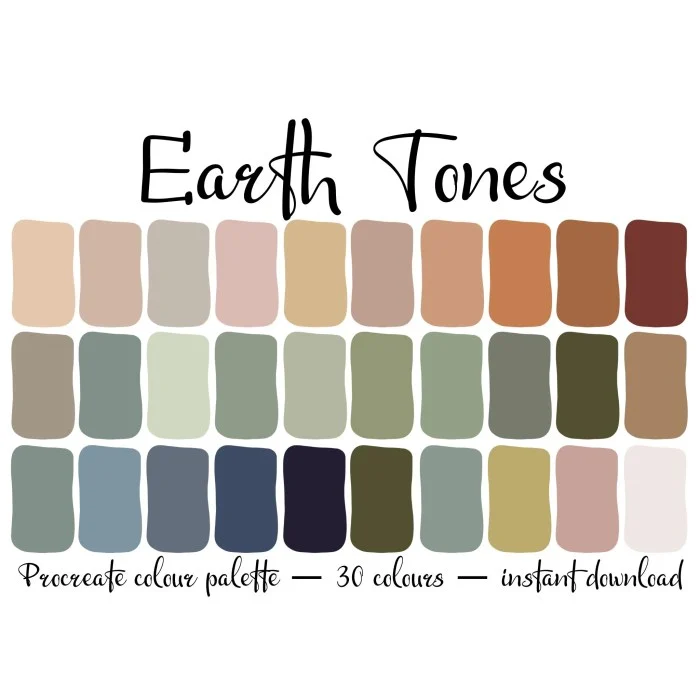 Palette earthy tones procreate swatches tone palettes swatch combos pallets jewel