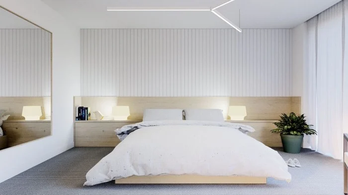 Bedroom minimalist ideas lighting aesthetics minimal practicality blend dean troy interiors decor