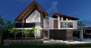 Aplikasi warna earth tone pada rumah minimalis modern tropis